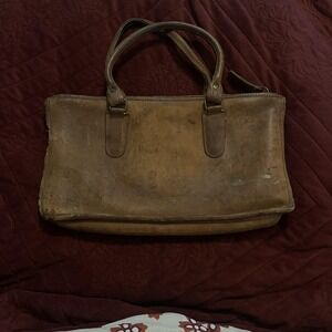 VINTAGE Coach Leather Tote Bag Womens Brown Made in USA For Repair 80s 0250-935